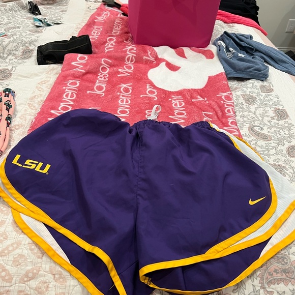 Nike Dri-FIT LSU Purple Shorts - Picture 1 of 3